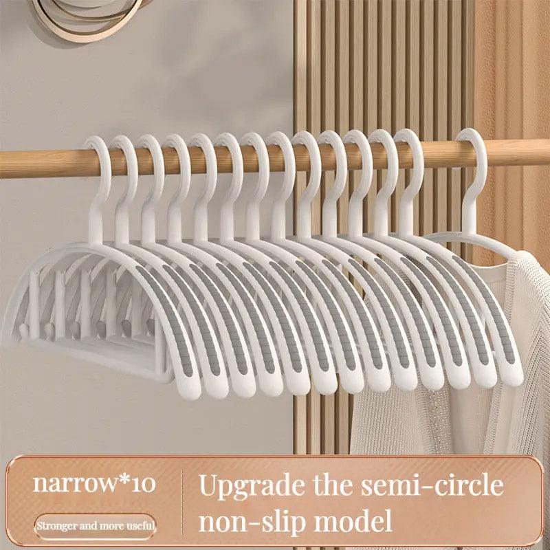 10 Pcs Plastic Half Round Hangers Two Widths | StorageOZ