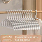 10 Pcs Plastic Half Round Hangers Two Widths | StorageOZ