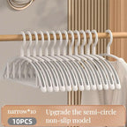 10 Pcs Plastic Half Round Hangers Two Widths | StorageOZ