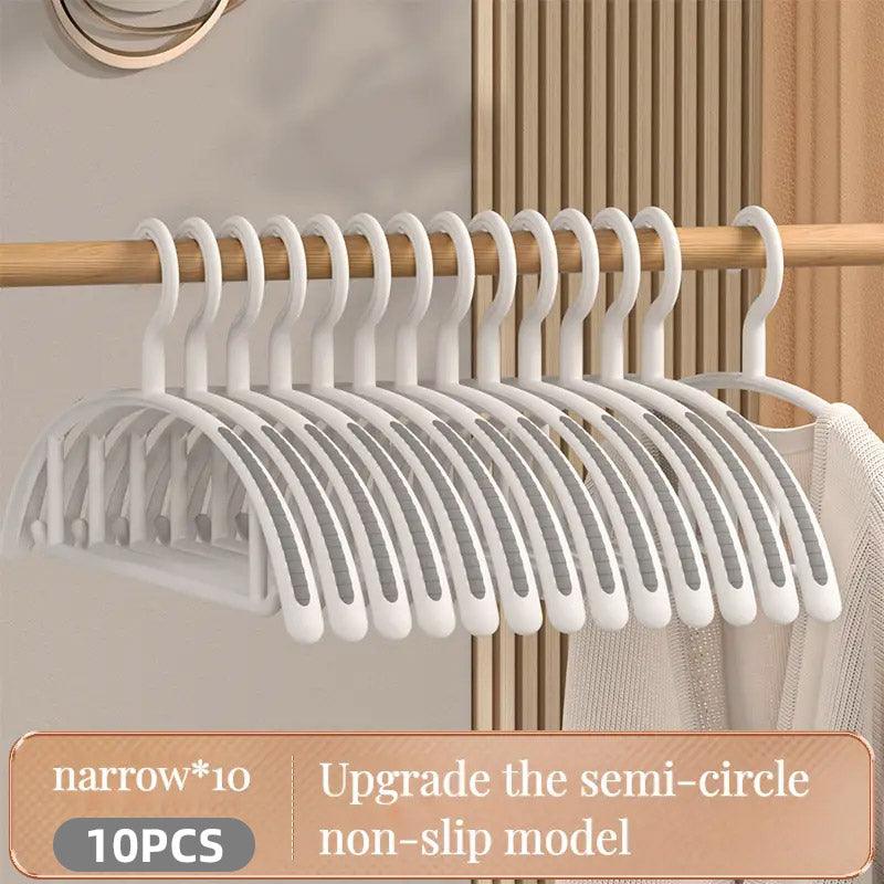 10 Pcs Plastic Half Round Hangers Two Widths | StorageOZ