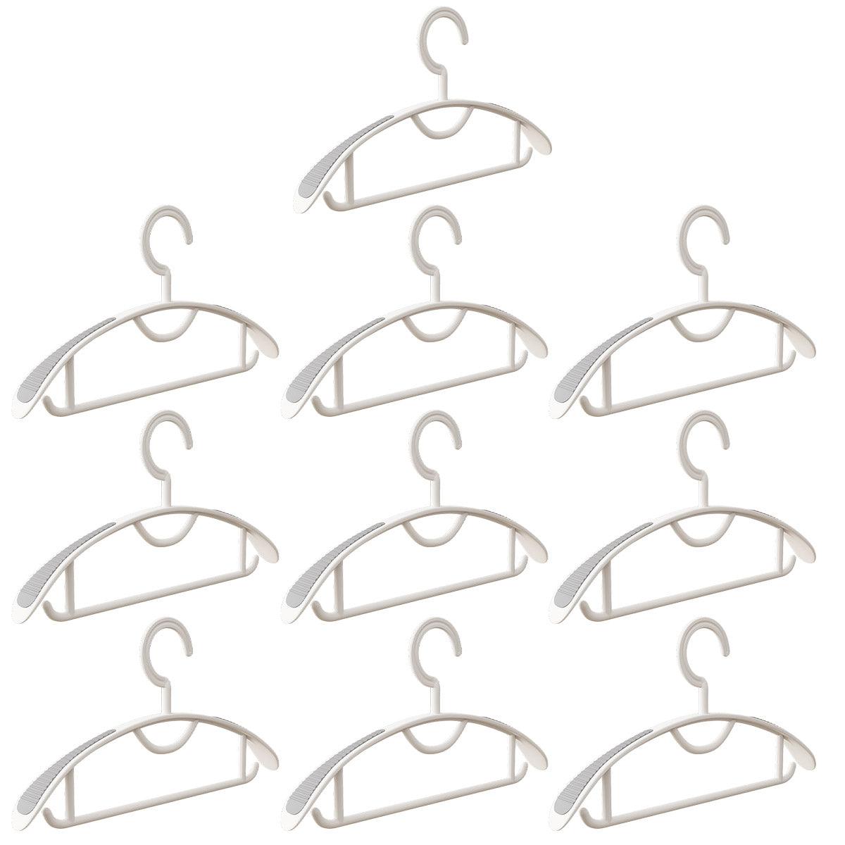10 Pcs Plastic Half Round Hangers Two Widths | StorageOZ