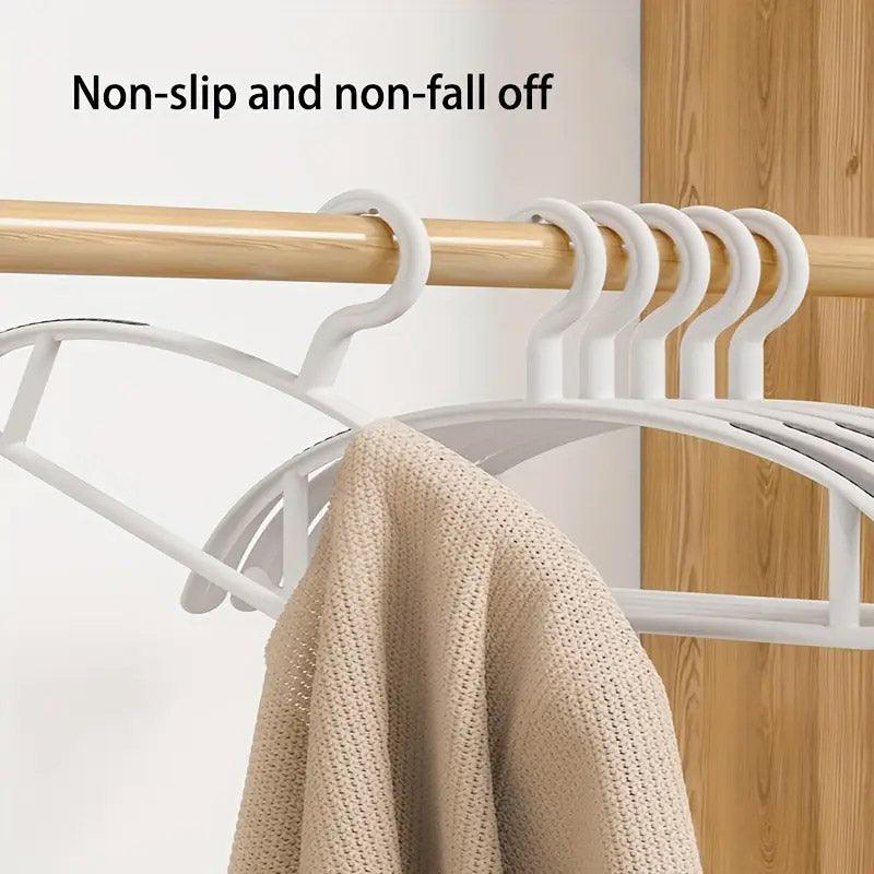 10 Pcs Plastic Half Round Hangers Two Widths | StorageOZ