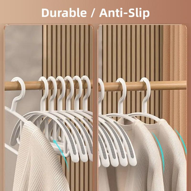 10 Pcs Plastic Half Round Hangers Two Widths | StorageOZ