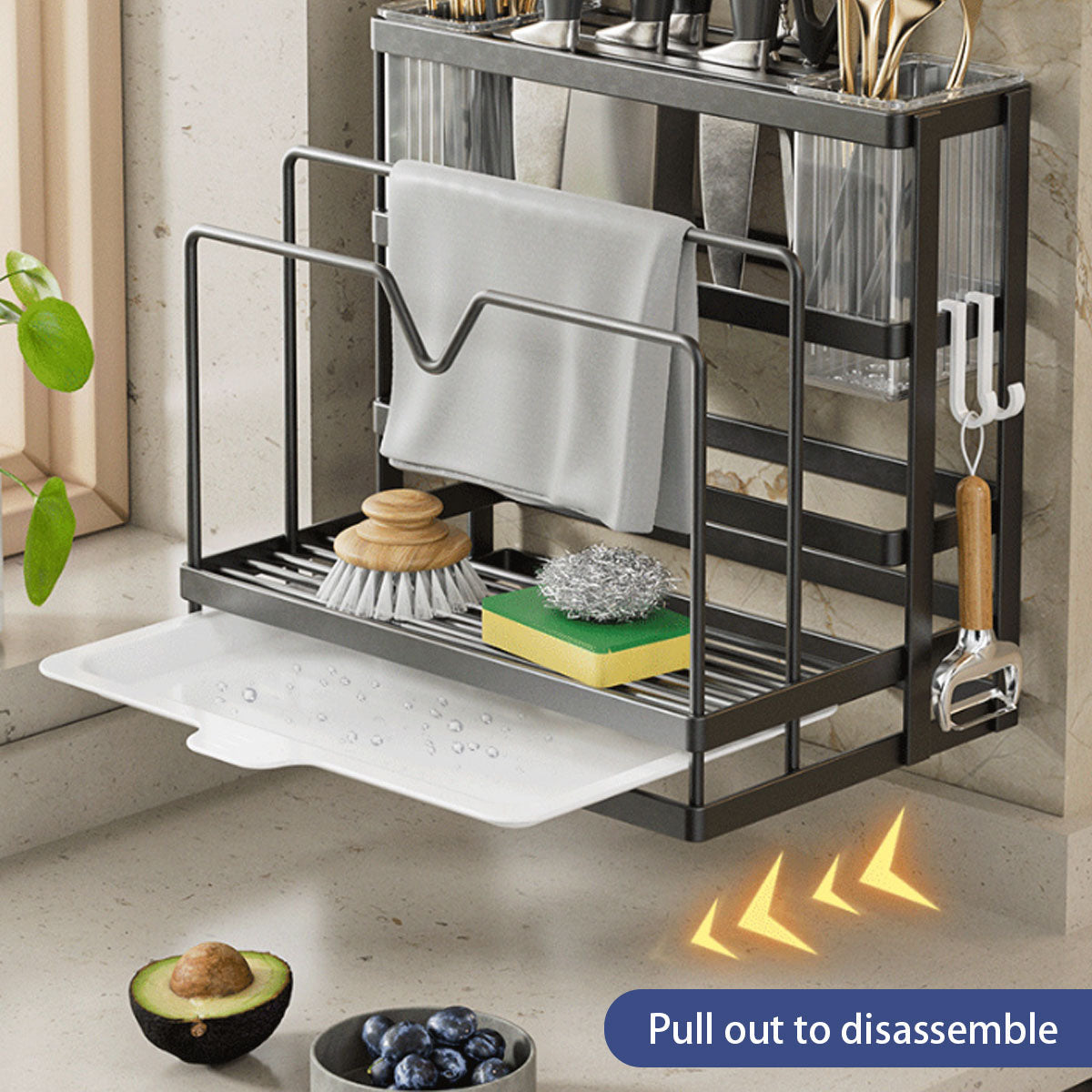 Carbon Steel Knife Rest Two Colours Rack | StorageOZ