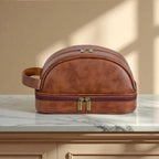 Vintage PU Toiletry Wash Bag Two Colours | StorageOZ