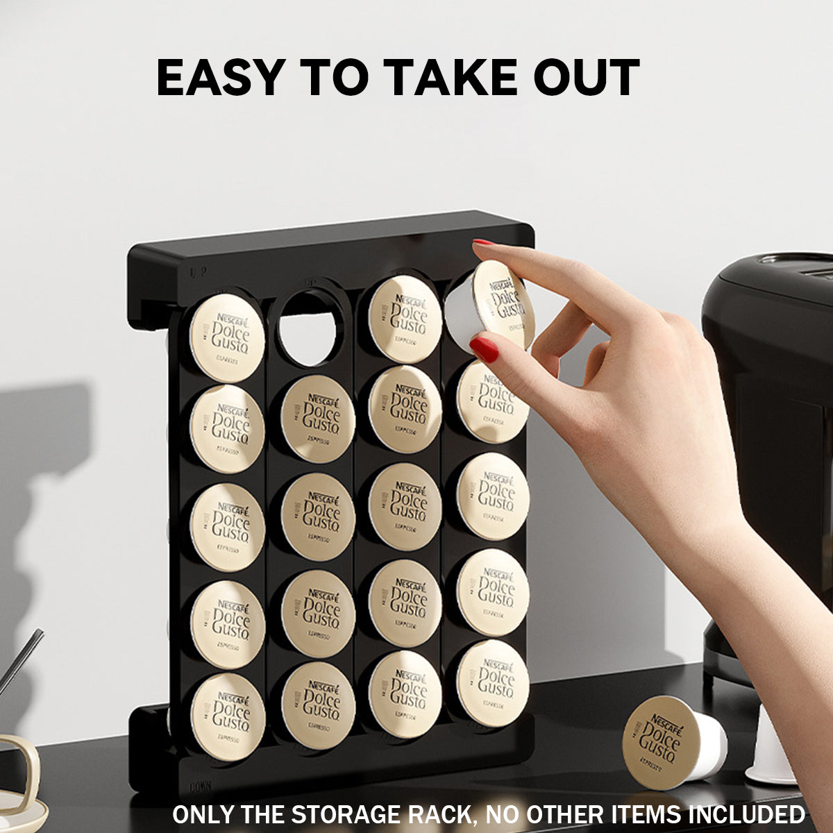 Wall Coffee Capsule Rack Two Colours Set | StorageOZ