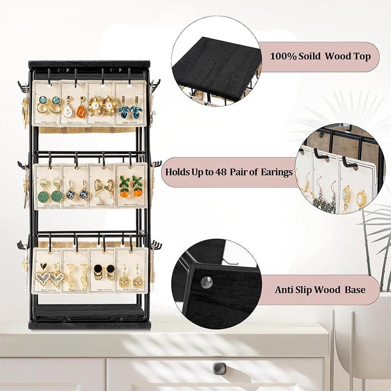 3 Tier Earring Stand Holds 48 Pairs Two Colours | StorageOZ