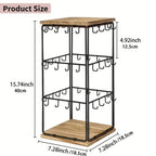 3 Tier Earring Stand Holds 48 Pairs Two Colours | StorageOZ