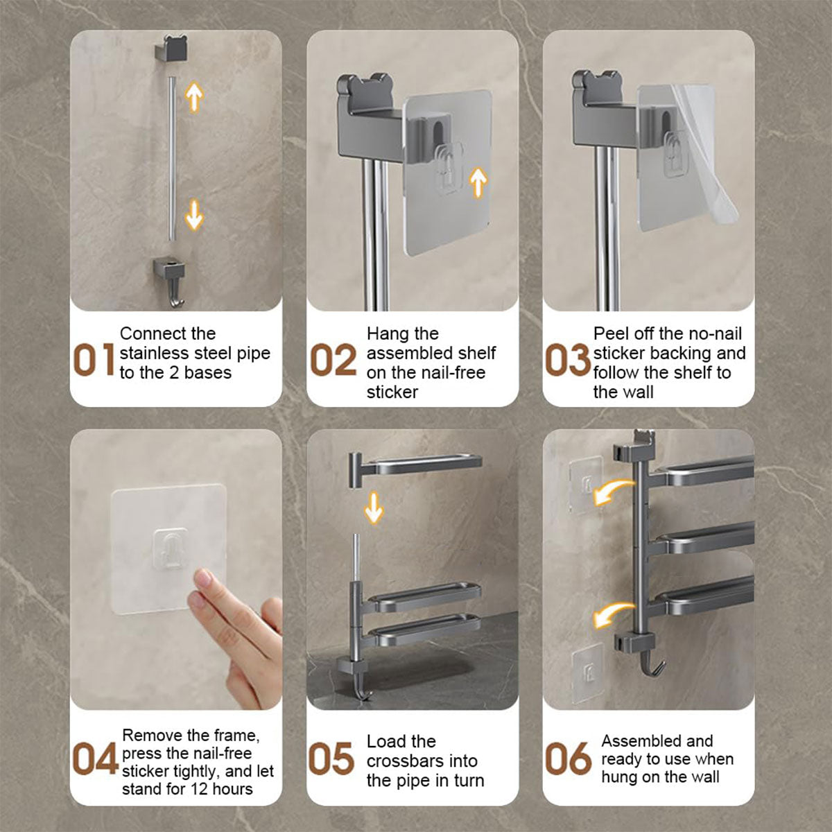 3 Arm Rotating Towel Rack Two Colours Set | StorageOZ