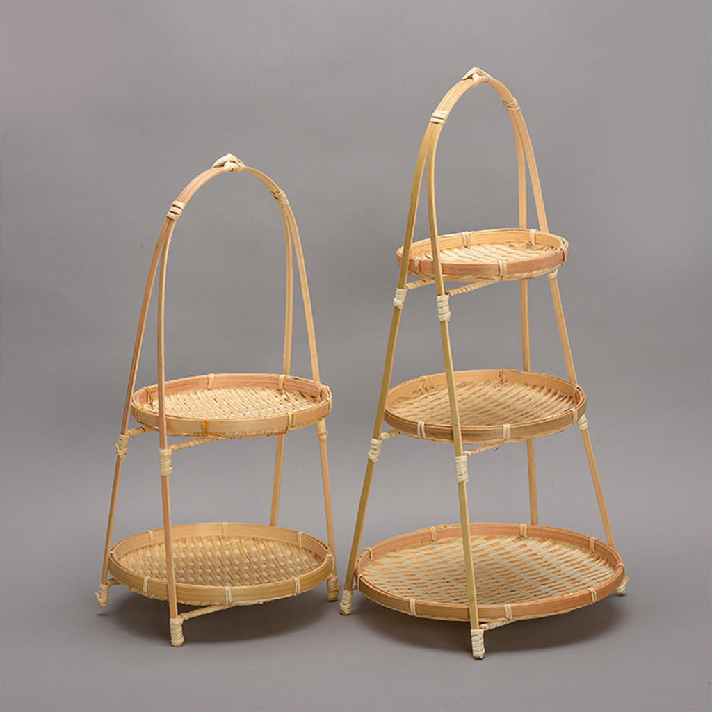Bamboo Serving Basket in One to Three Tiers | StorageOZ