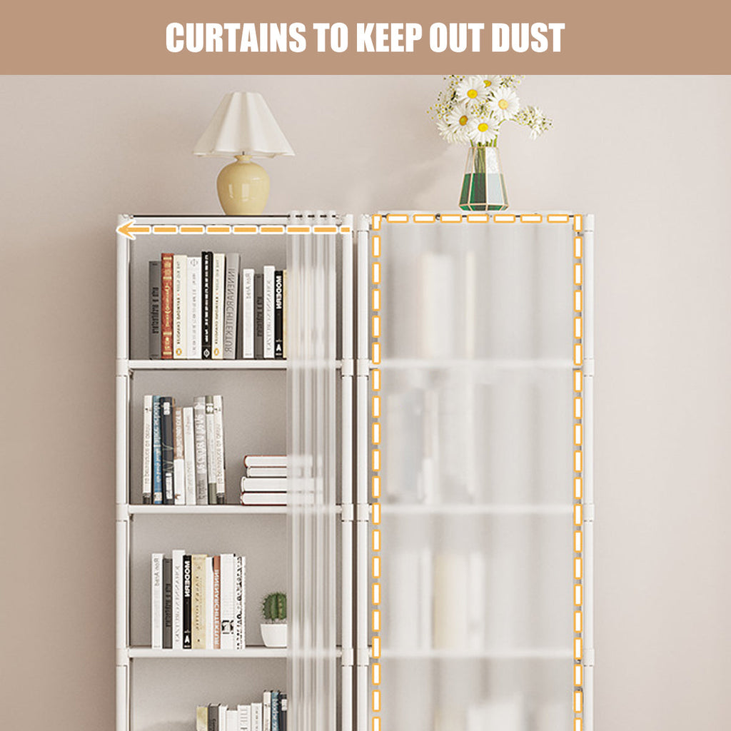 Curtained Modular Storage Shelf Four Layouts | StorageOZ
