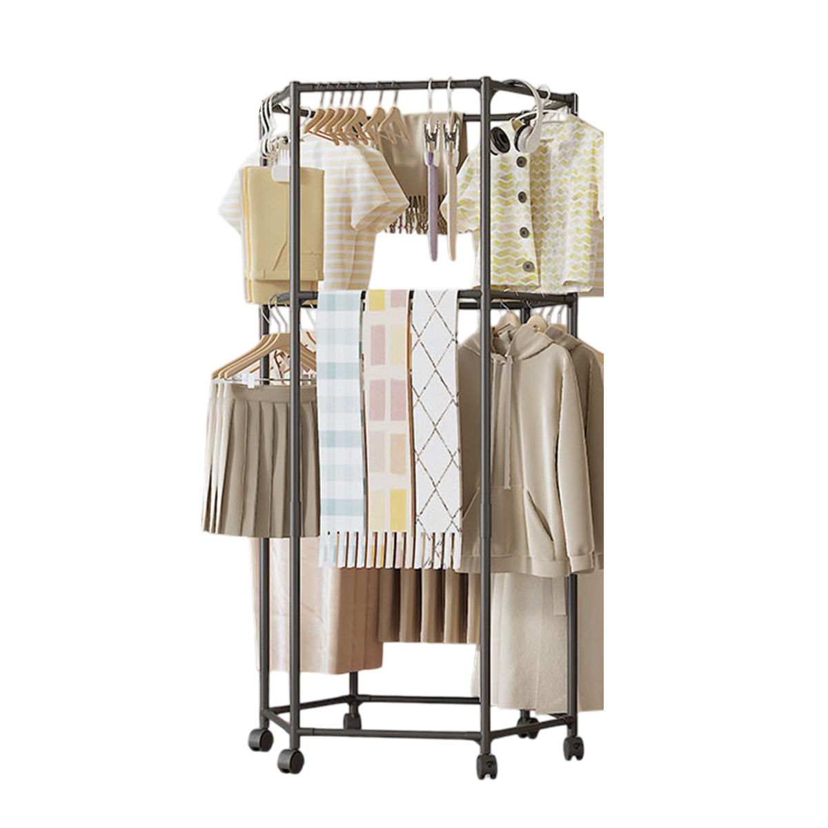 Rotating Floor Clothes Rack Two Colours Set | StorageOZ