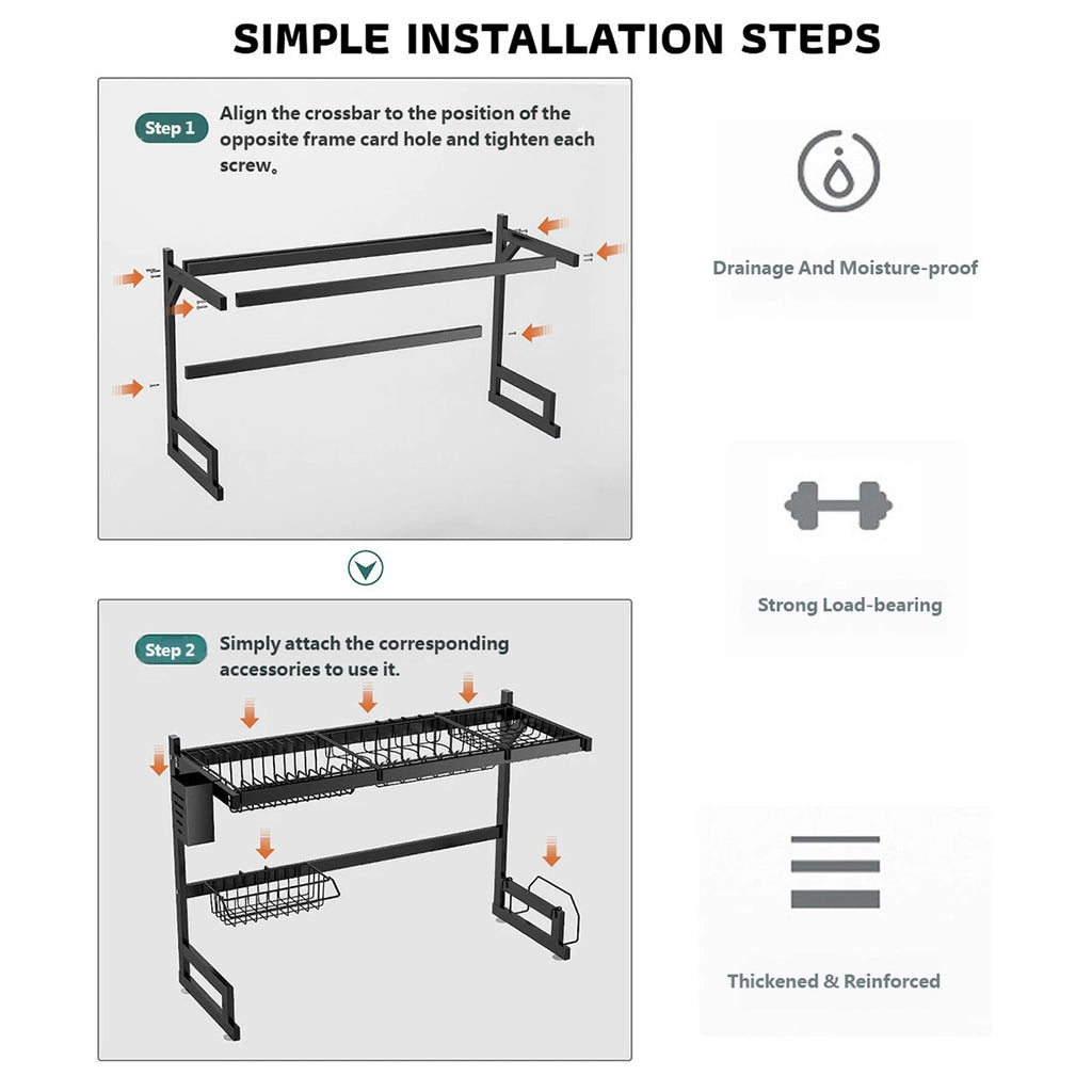 Over Sink Drain Rack Two Lengths Organiser | StorageOZ