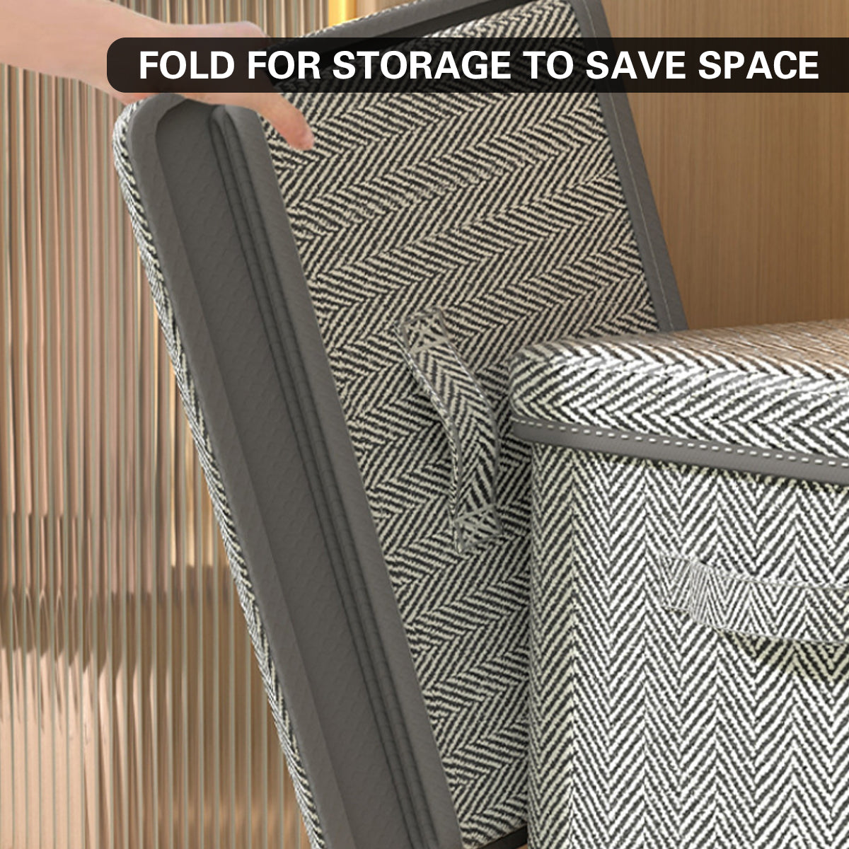 XL Foldable Clothes Box Two Patterns Set | StorageOZ