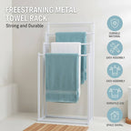 White Bathroom Towel Storage Rack Organiser | StorageOZ