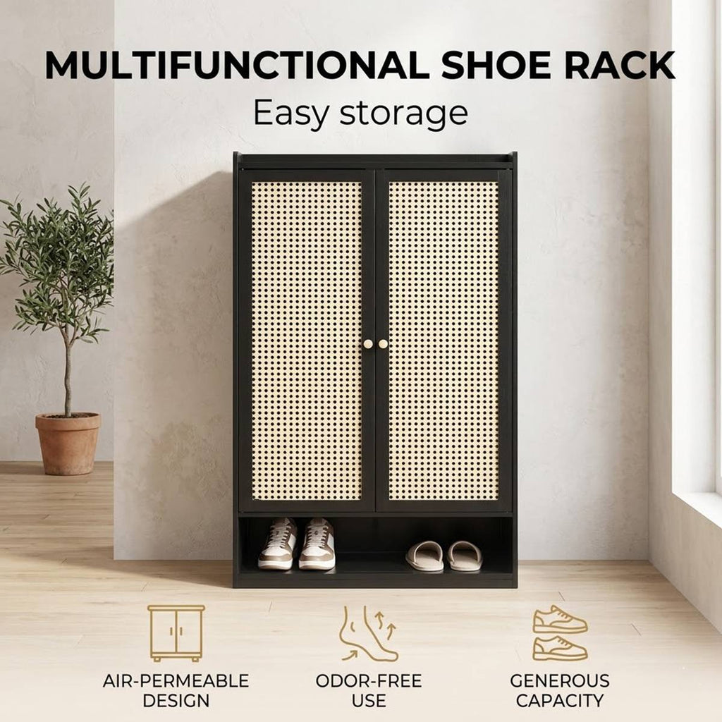 Black Entry Shoe Storage Cabinet Organiser | StorageOZ