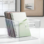 5 Pcs Clear Desk Boxes Two Sizes Organiser | StorageOZ