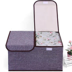Double Lid Fabric Storage Box Six Colours | StorageOZ