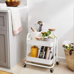 2 Tier Trolley Storage Rack Two Colours Set | StorageOZ