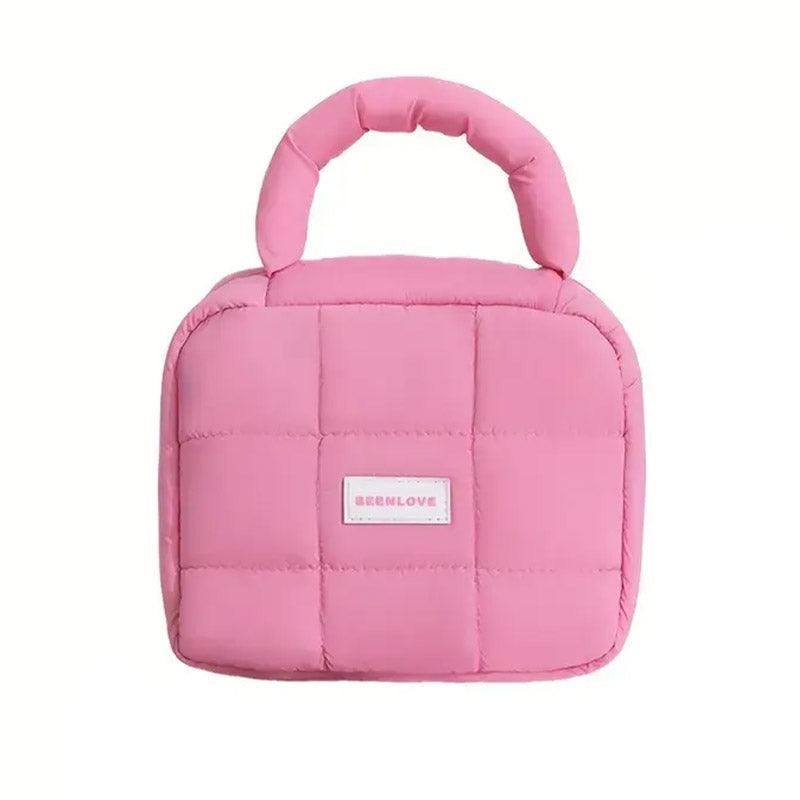 Quilted Travel Cosmetic Bag with Padded Handles | StorageOZ