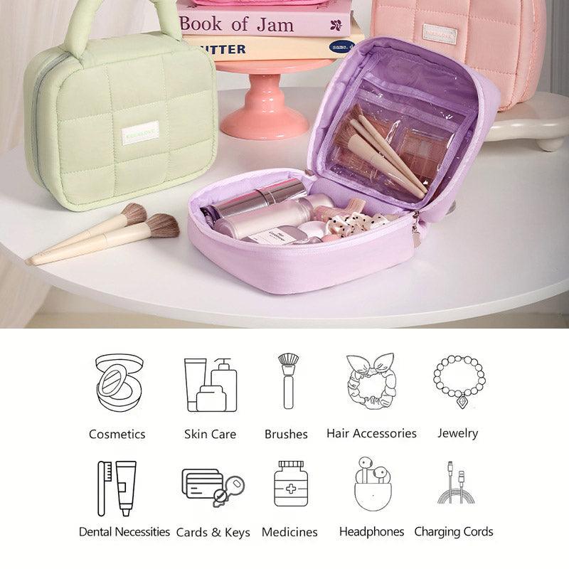 Fashion Handheld Cosmetic Bag Large Capacity Travel Storage Organizer Portable