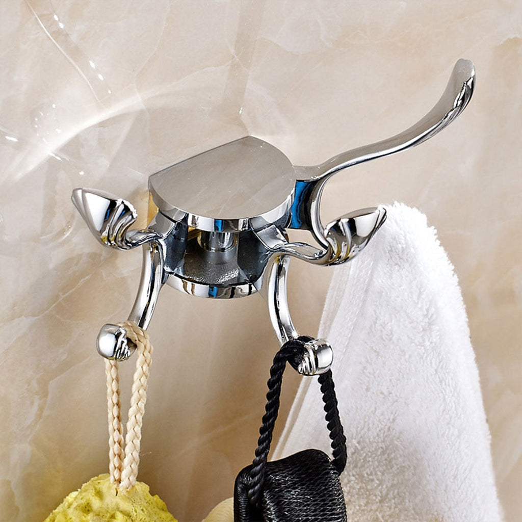 Folding Swivel Wall Hook Two Finishes Set | StorageOZ