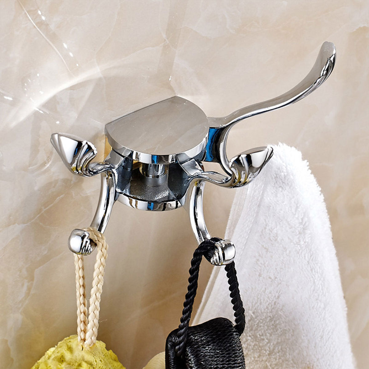 Folding Swivel Wall Hook Two Finishes Set | StorageOZ