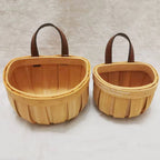Yellow Woven Wall Basket in Two Sizes Set | StorageOZ