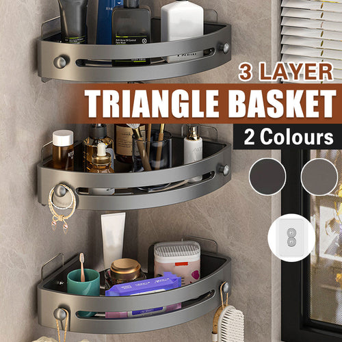 3 Tier Triangle Bathroom Rack Two Colours | StorageOZ