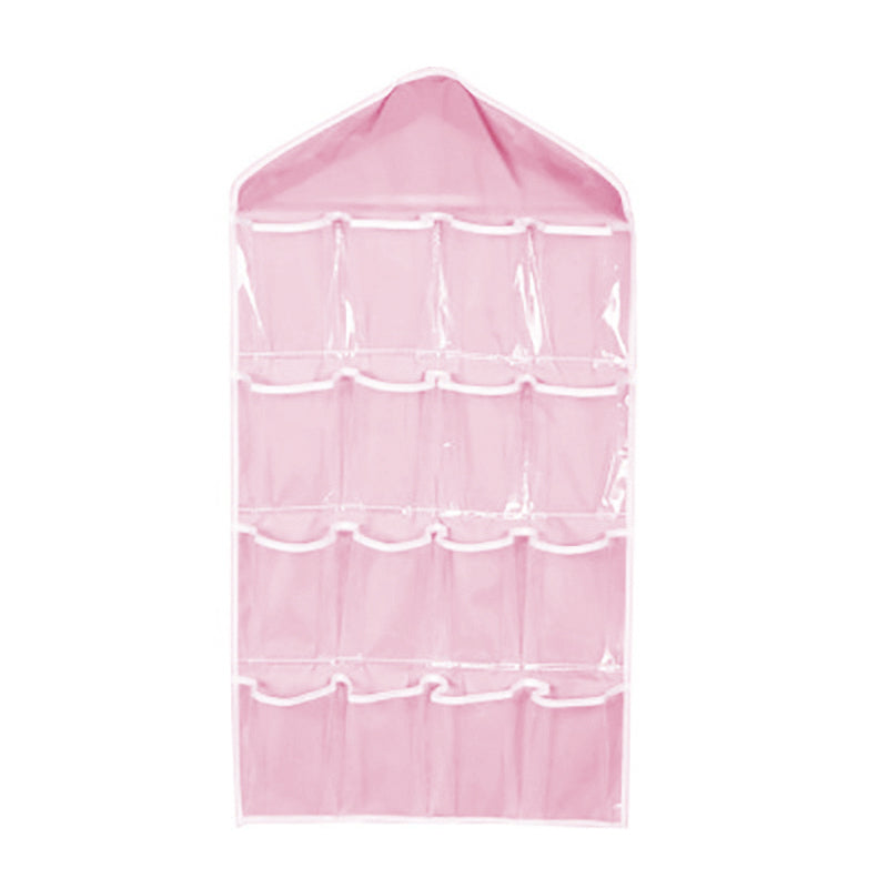 16 Pocket Clear Hanging Organiser Five Colours | StorageOZ