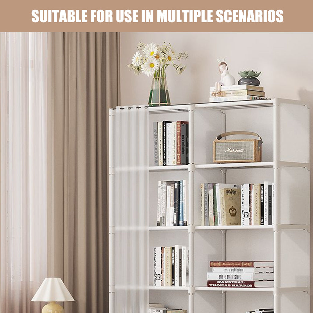 Curtained Modular Storage Shelf Four Layouts | StorageOZ