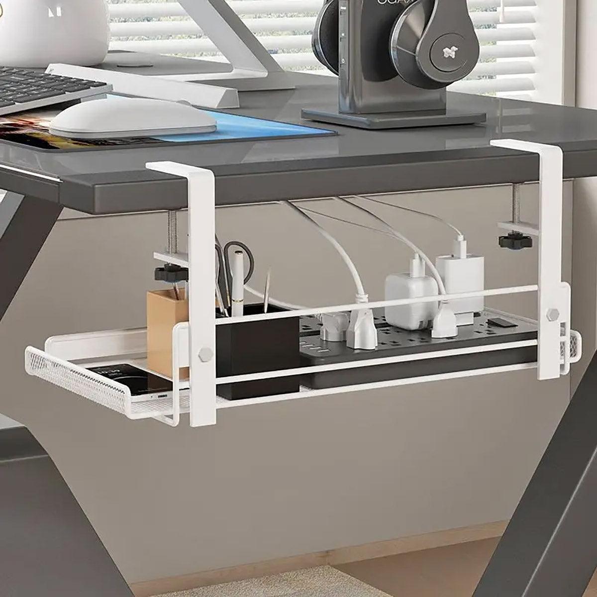 Under Desk Metal Storage Shelf Two Colours | StorageOZ