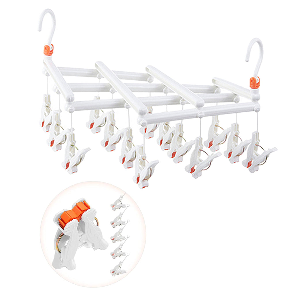14 Clip Folding Drying Rack in Three Colours | StorageOZ