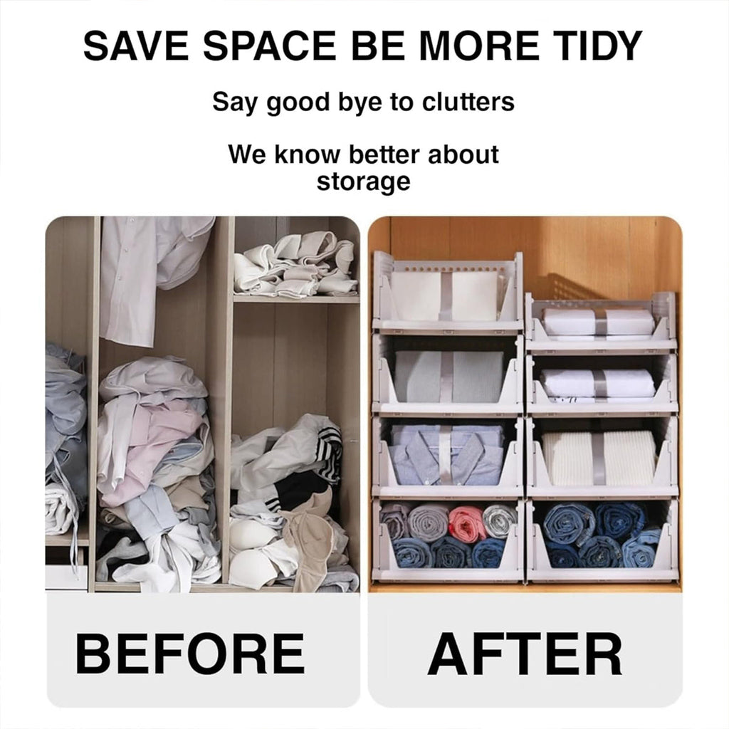 Stackable Drawer Clothes Baskets Three Sizes | StorageOZ