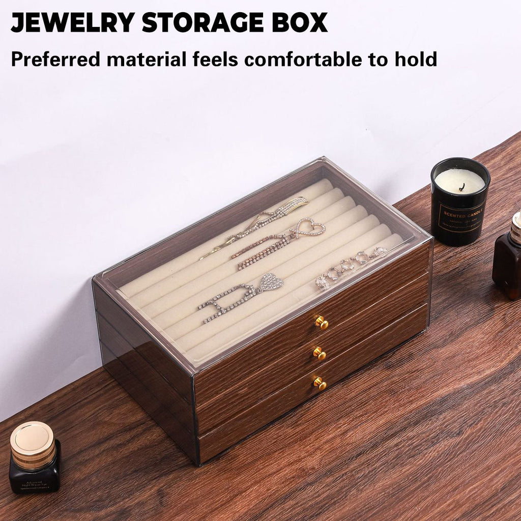 Wooden Jewellery Box Three Layouts Organiser | StorageOZ