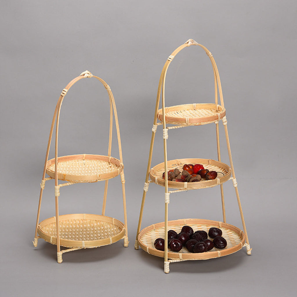 Bamboo Serving Basket in One to Three Tiers | StorageOZ