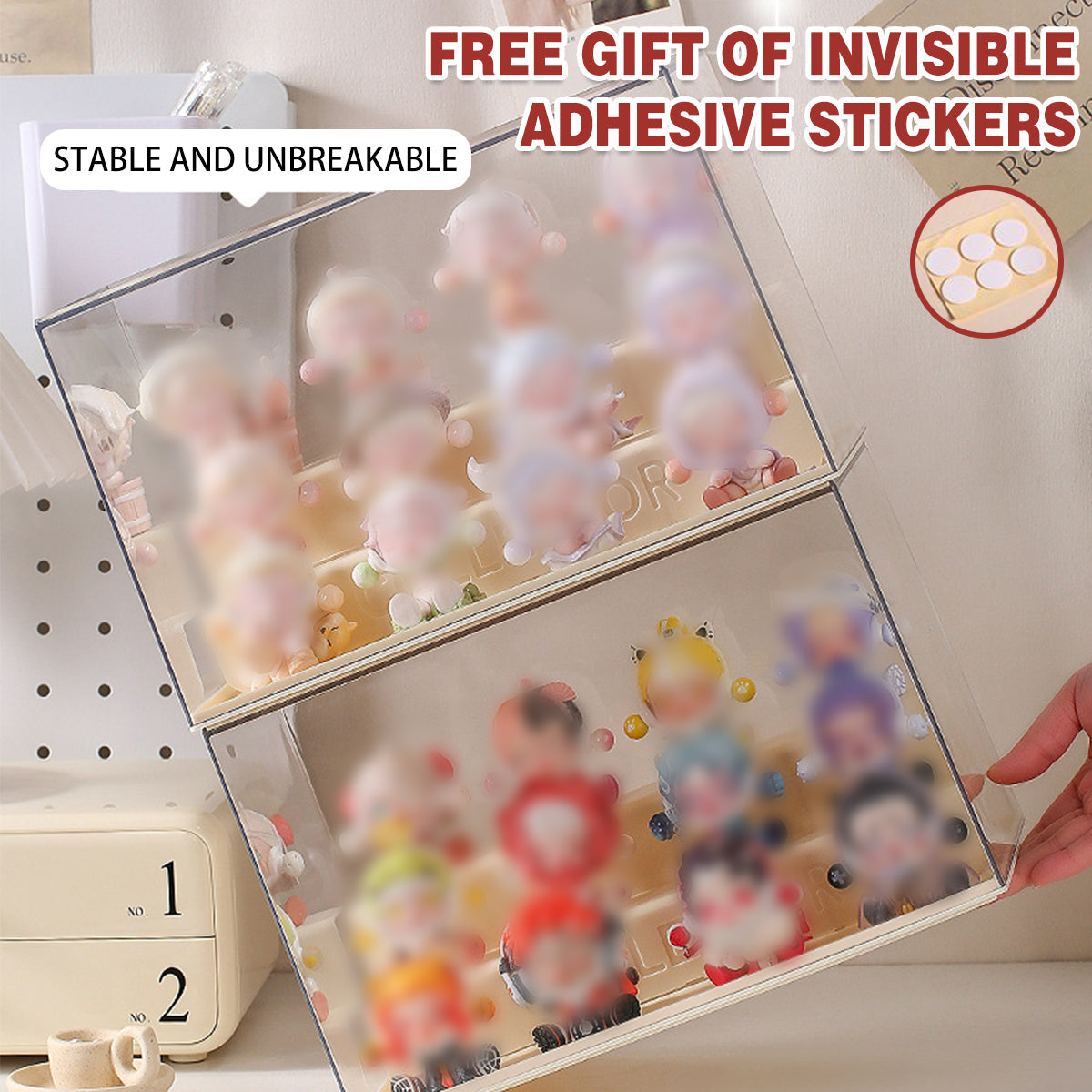 Clear Collectible Display Shelf Three Colours | StorageOZ