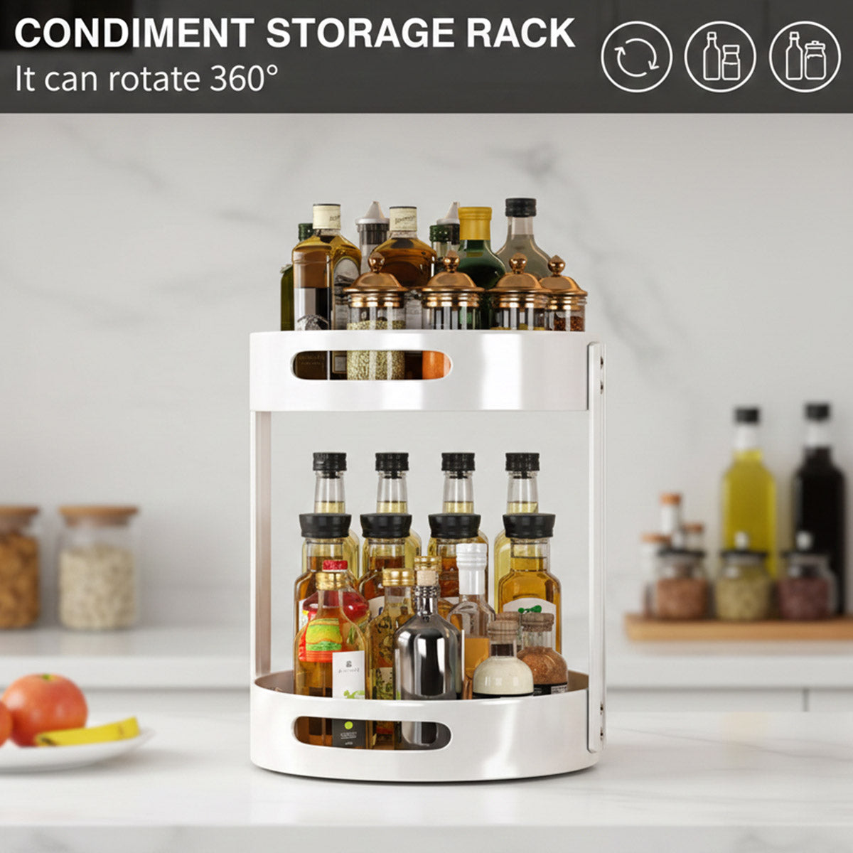 White Large Kitchen Storage Rack Organiser | StorageOZ