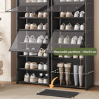 8 Tier Shoe Cabinet Two Depths Organiser | StorageOZ