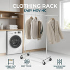Rolling Chrome Clothes Drying Rack Organiser | StorageOZ