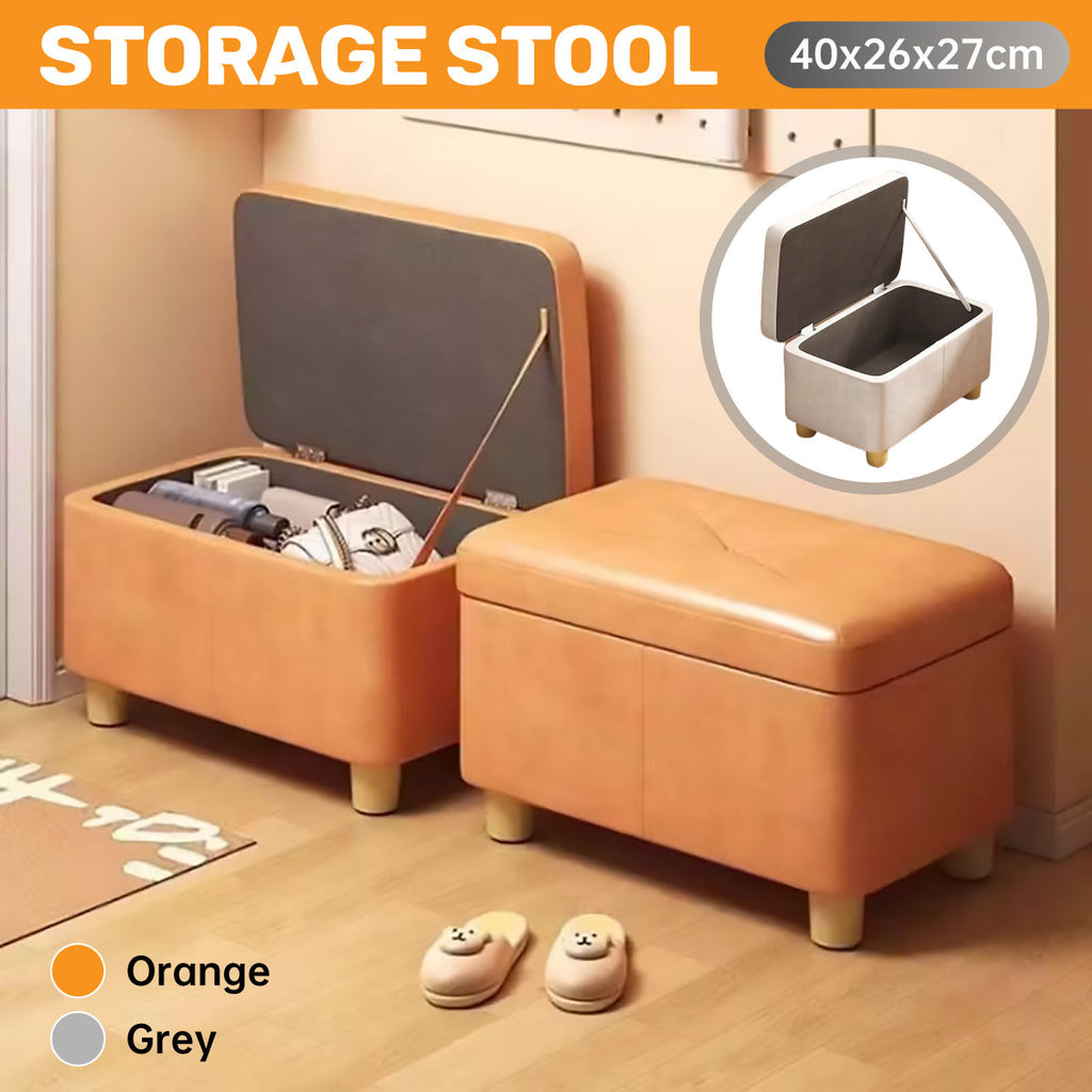 Fabric Storage Stool Two Colours Organiser | StorageOZ