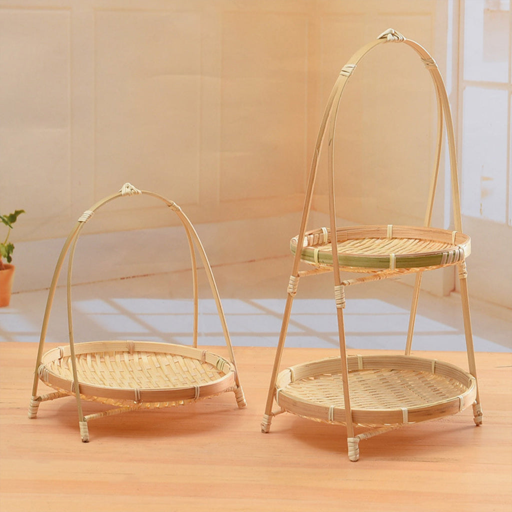 Bamboo Serving Basket in One to Three Tiers | StorageOZ