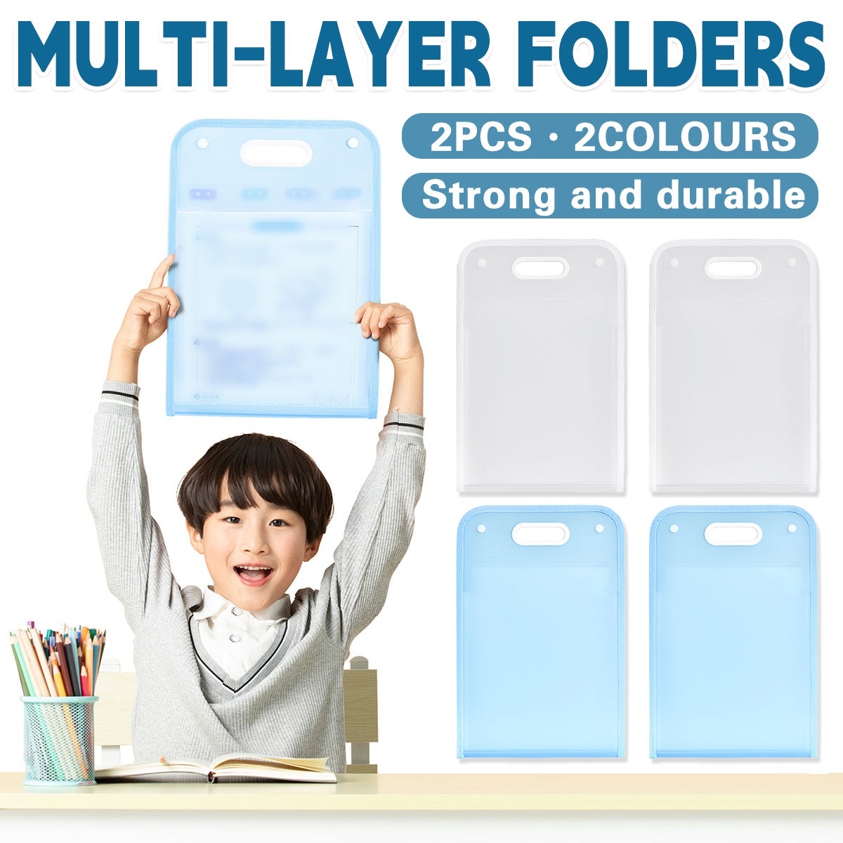 2 Pcs File Bags Two Colours Organiser Set | StorageOZ