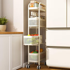 Pull Out Narrow Storage Cart Two Colours | StorageOZ