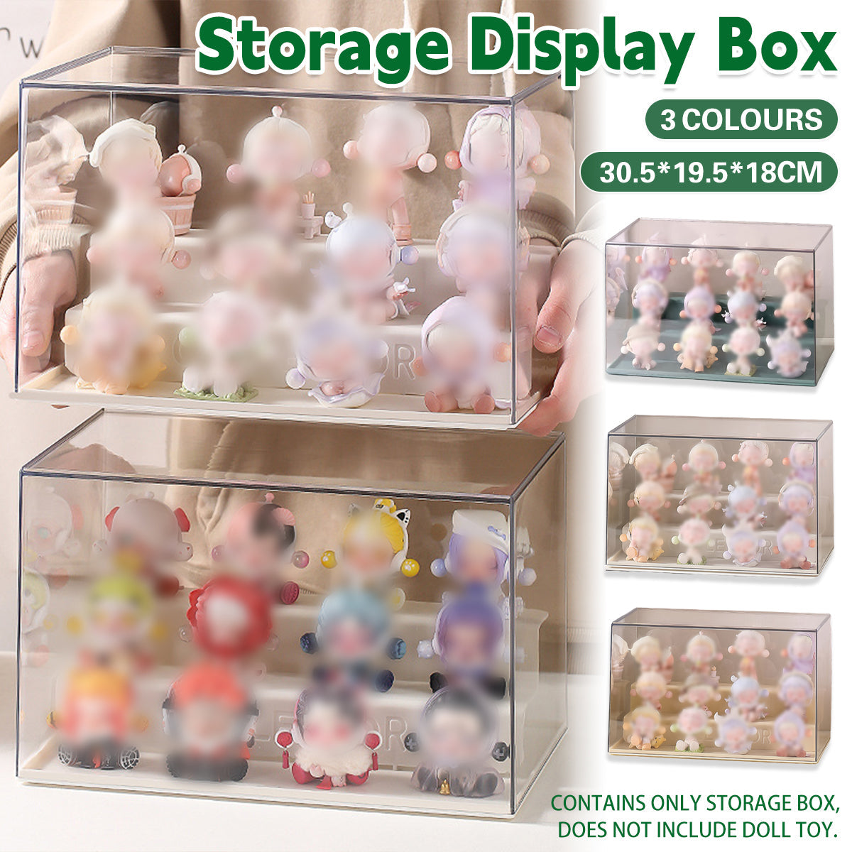 Clear Collectible Display Shelf Three Colours | StorageOZ