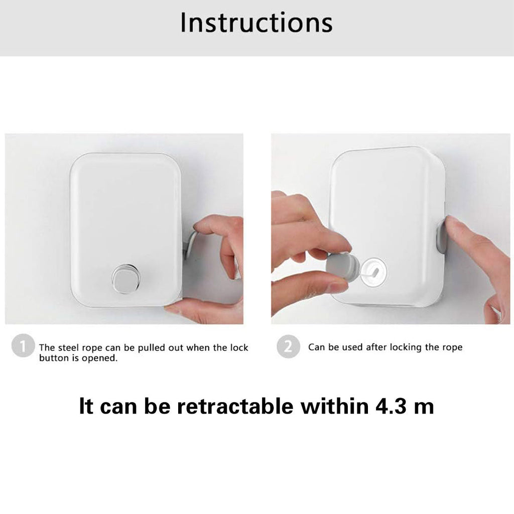 Retractable Wall Clothesline 4.3m Two Colours | StorageOZ