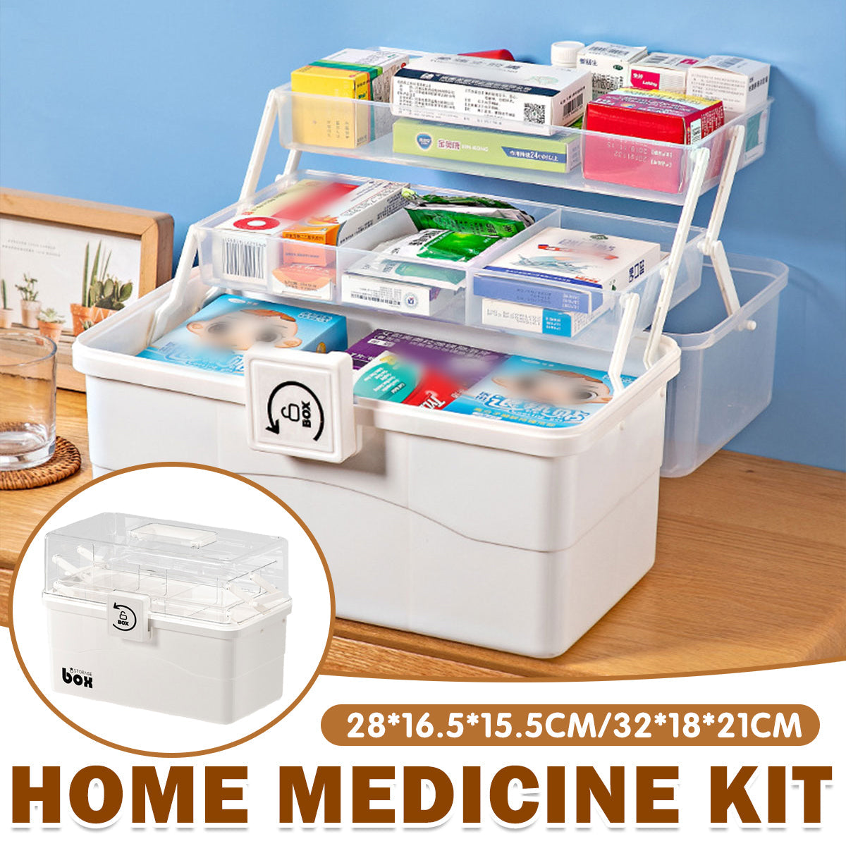 Medicine Boxes Two Sizes Home Organiser Set | StorageOZ