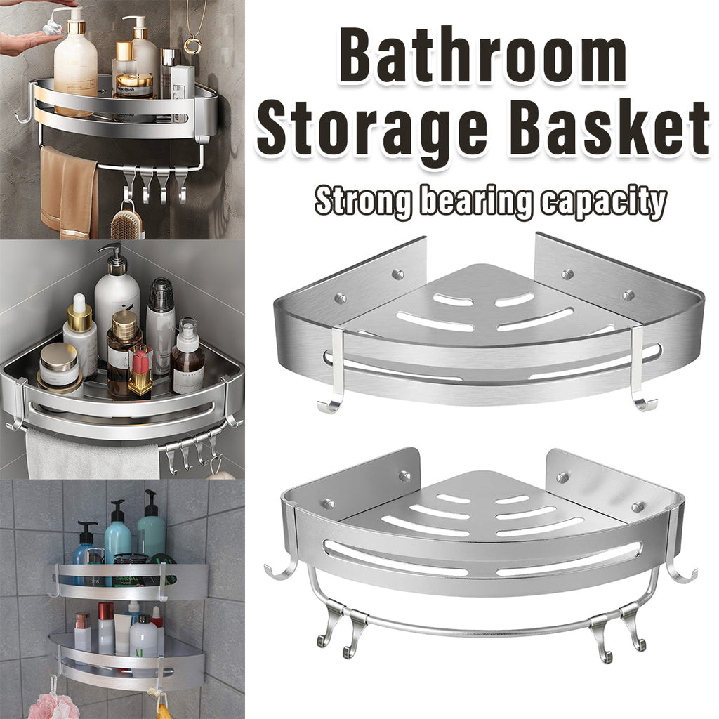Stainless Corner Shower Shelf Two Variants | StorageOZ