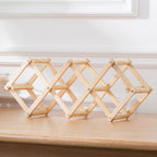 Foldable Pine Wine Rack 5 or 10 Bottles Set | StorageOZ