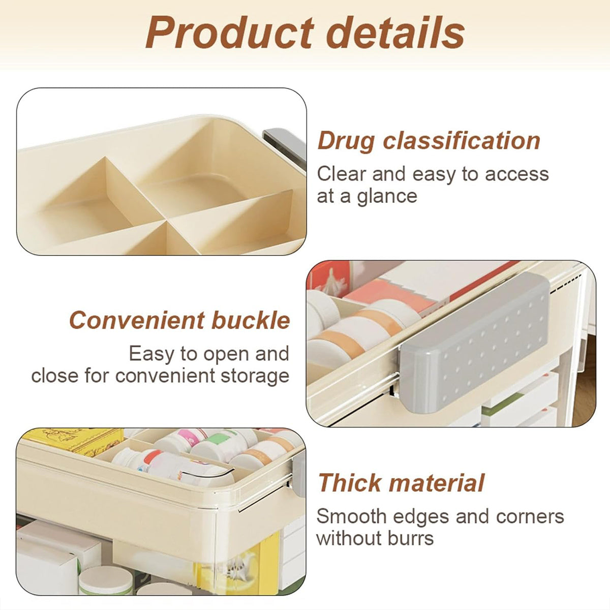 27cm First Aid Organiser Four Colours Set | StorageOZ